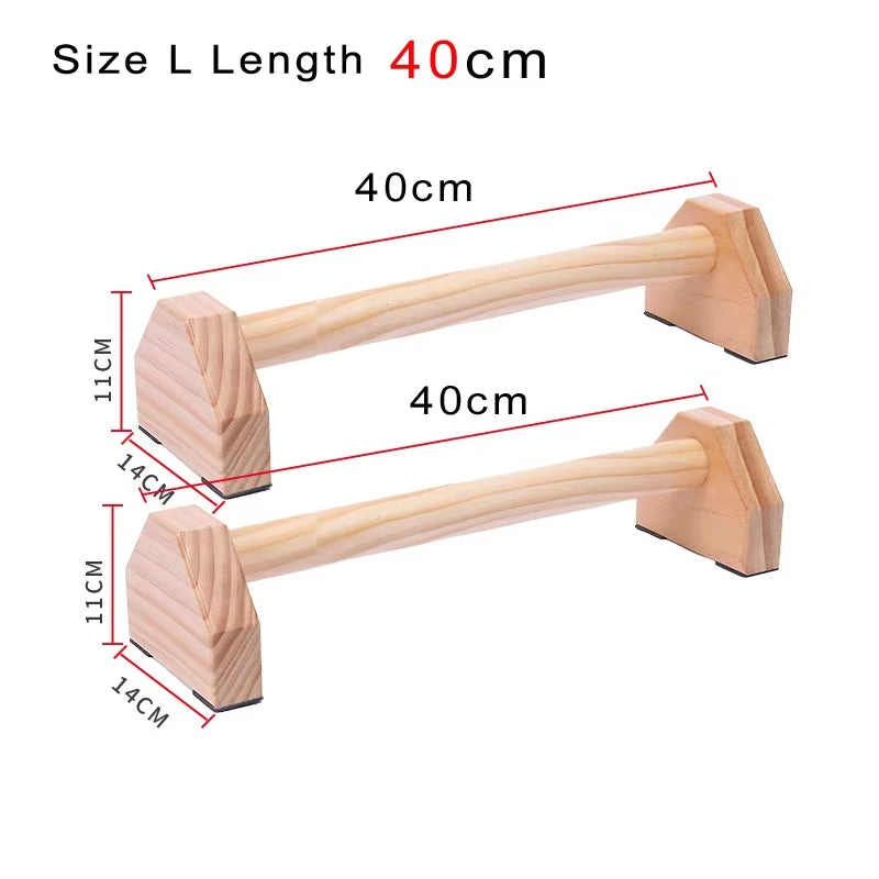Wood Fitness Equipments Push-Ups Stands Length 40Cm or 25Cm Fitness Exercise H Shaped Wooden Calisthenics Handstand Support