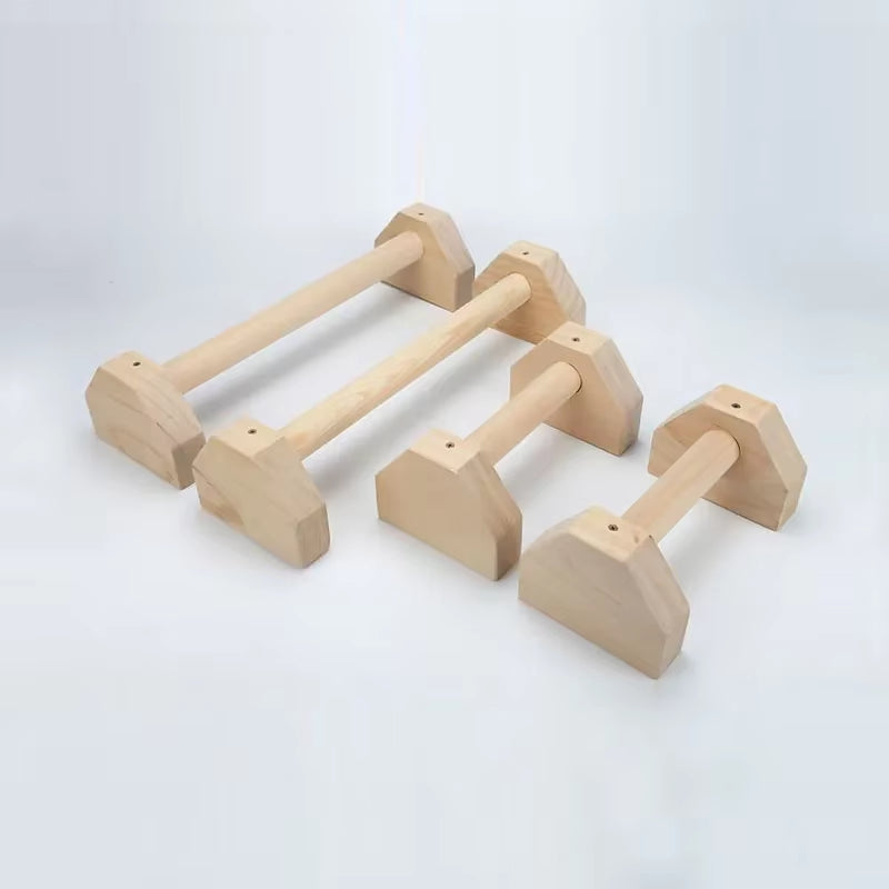 Wood Fitness Equipments Push-Ups Stands Length 40Cm or 25Cm Fitness Exercise H Shaped Wooden Calisthenics Handstand Support