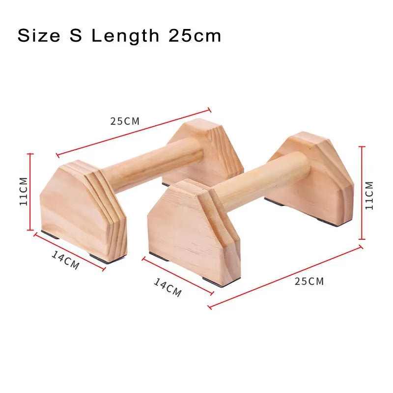 Wood Fitness Equipments Push-Ups Stands Length 40Cm or 25Cm Fitness Exercise H Shaped Wooden Calisthenics Handstand Support